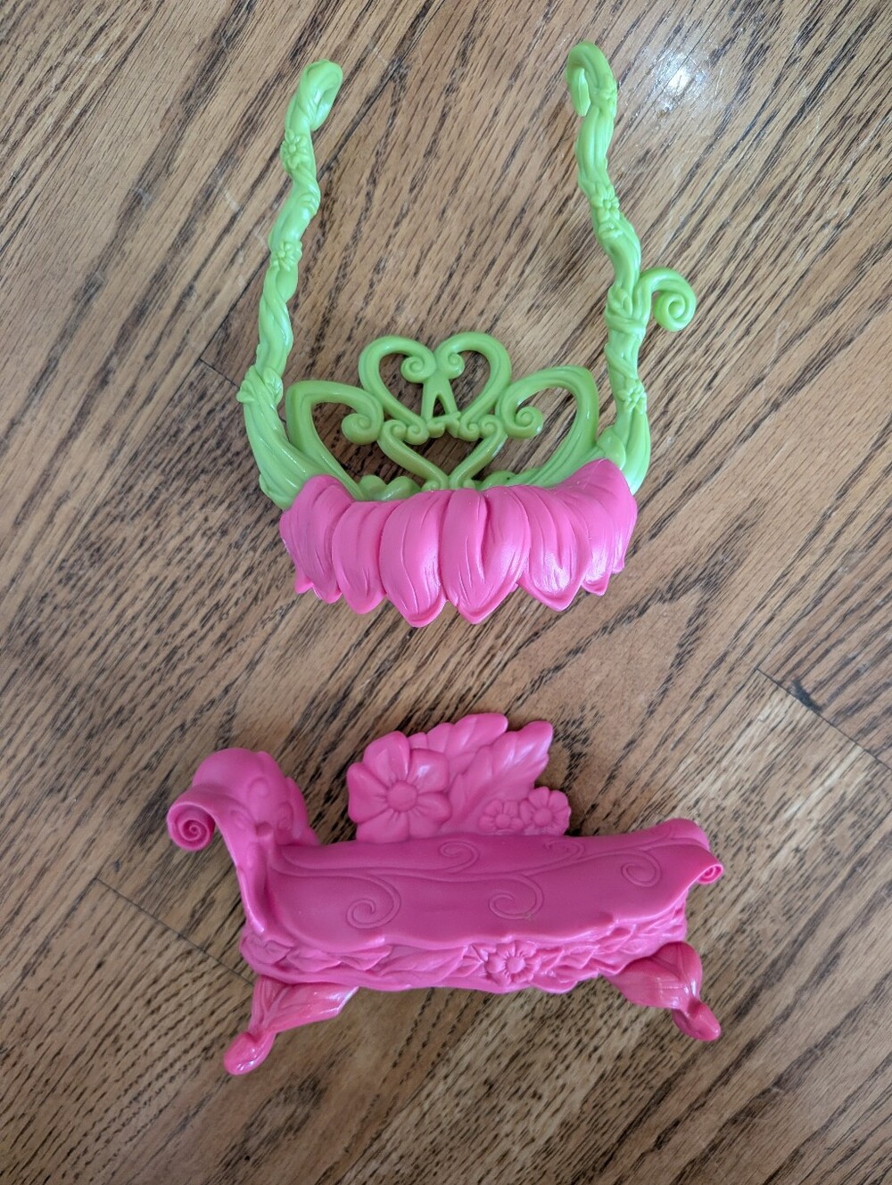 Rare Disney Fairies Tinkerbell's cottage replacement furniture couch and swing